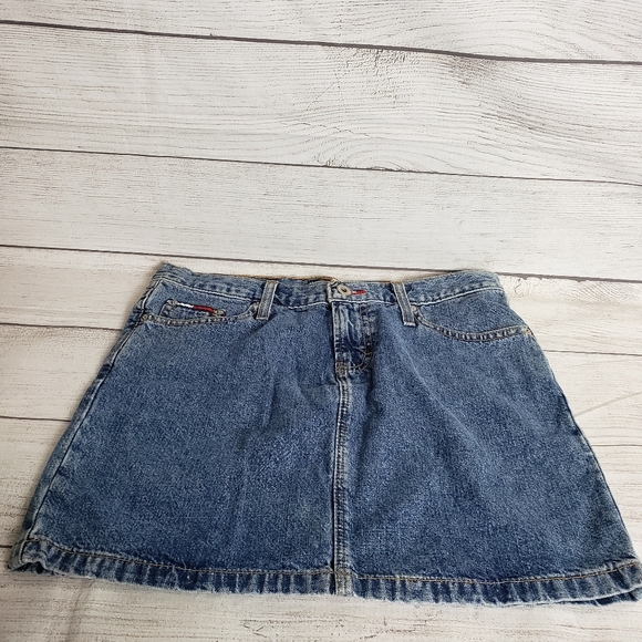 Tommy Hilfiger Jeans‎ Blue Denim 5 pocket Mini Skirt Women's 3 - Picture 1 of 9